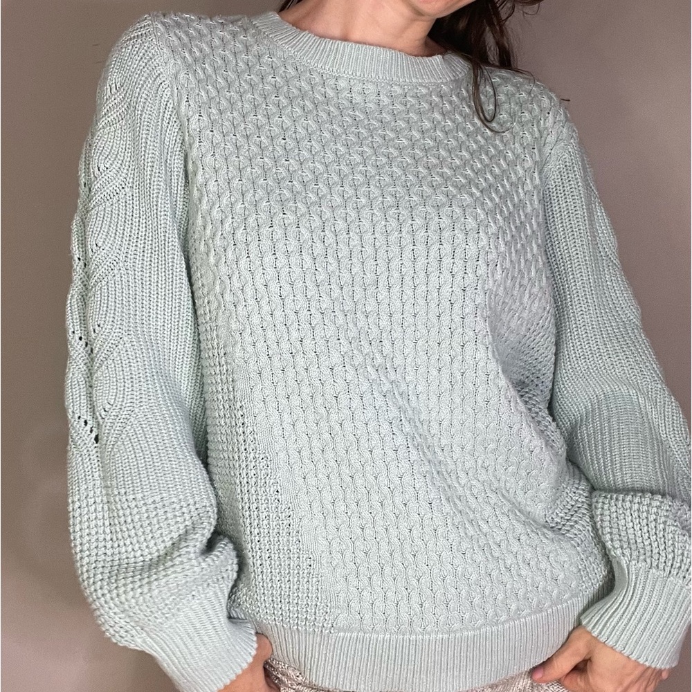 GIFTED Baby Blue Chunky Knit Sweater - Picture 8 of 12